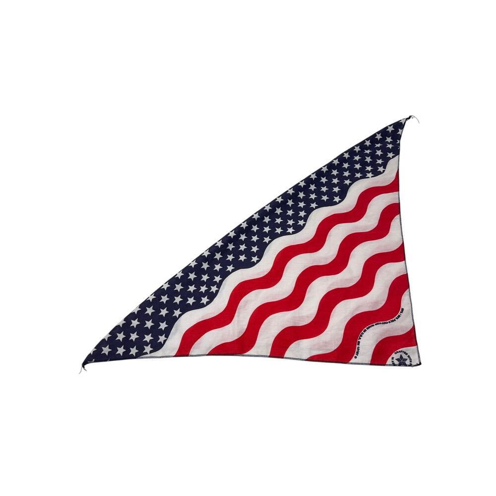Vintage American Flag Bandana Made In USA